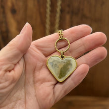 Load image into Gallery viewer, Faux Agate Heart Necklace
