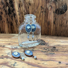 Load image into Gallery viewer, Baby&#39;s Breath Earrings with Crystal Dangles
