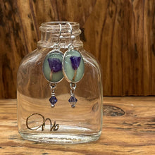 Load image into Gallery viewer, Stattice Earrings with Crystal Dangles
