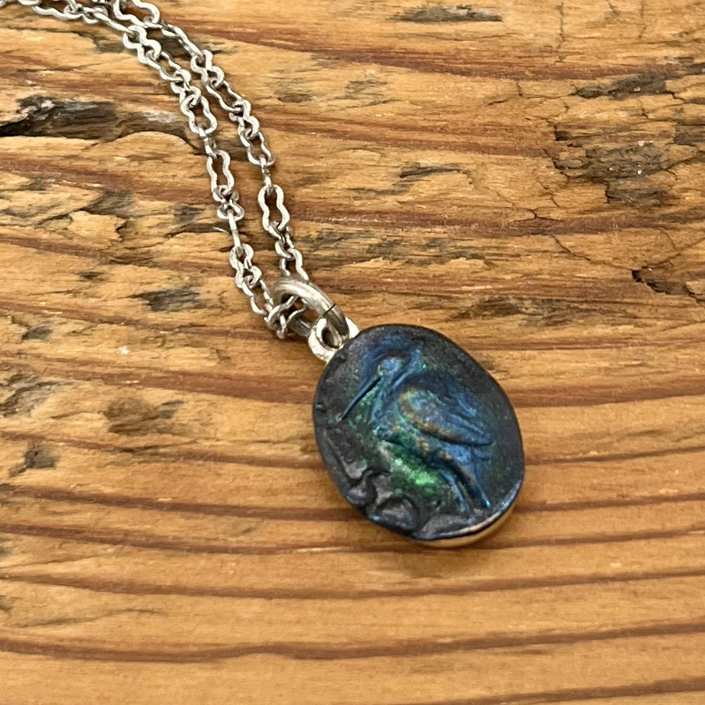 Mini Heron Impression Necklace