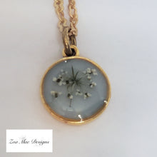 Load image into Gallery viewer, Mini Queen Anne&#39;s Lace Necklace in AG with Grey 2
