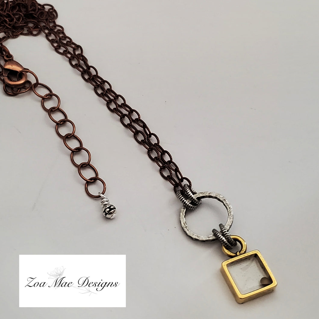Mixed Metal Mustard Seed Necklace Style A.