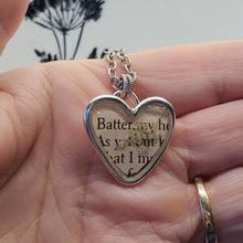 Load image into Gallery viewer, Poetry Heart Necklace in Antique Silver
