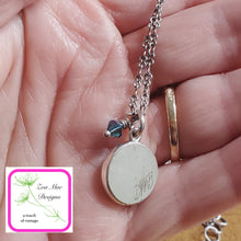 Load image into Gallery viewer, Antique Silver Mini Glitter Necklace back side.

