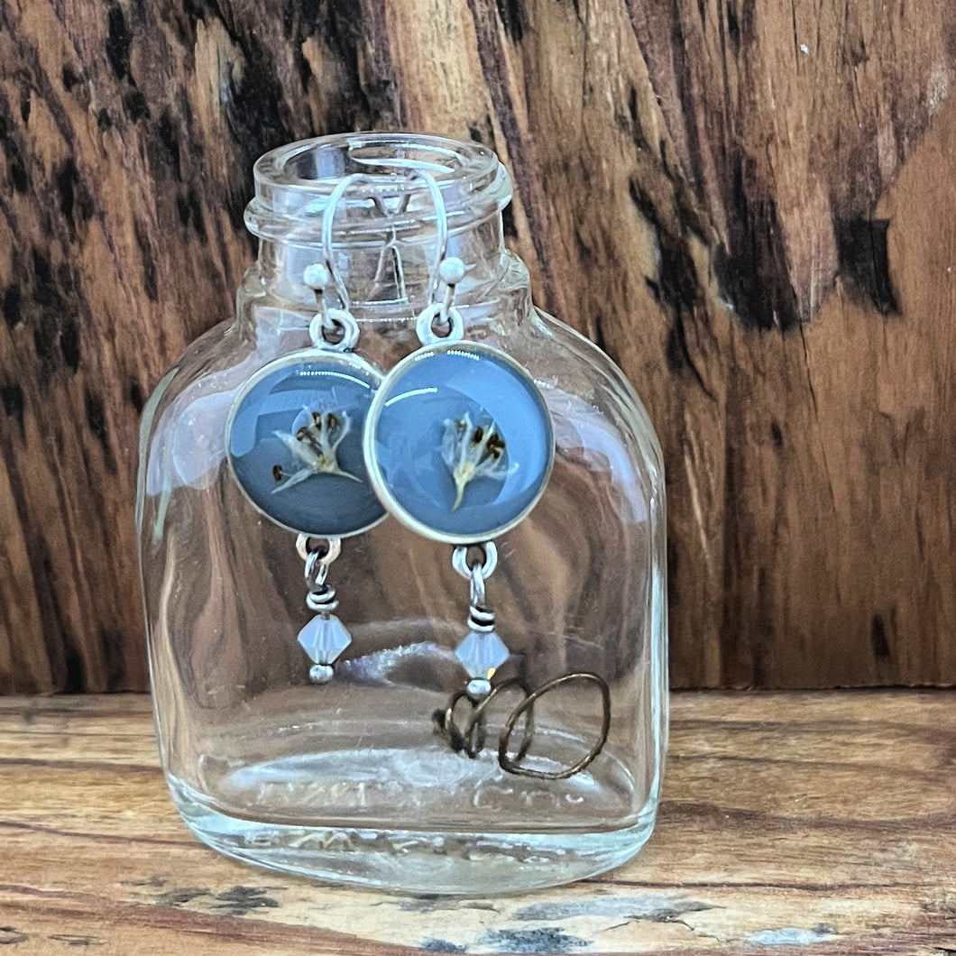 Wildflower Earrings with Crystal Dangles