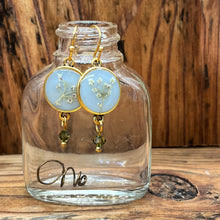 Load image into Gallery viewer, Queen Anne&#39;s Lace Earrings with Crystal Dangles
