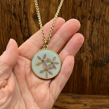 Load image into Gallery viewer, Long Grande Necklace with Tiny Pink Flowers
