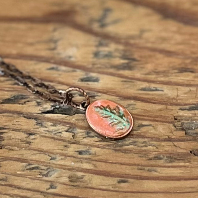 Mini Leaf Impression Necklace