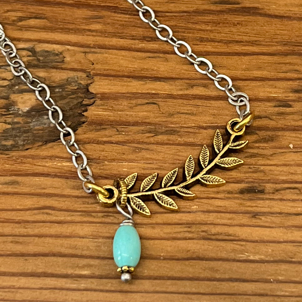 Vine and Turquoise Choker
