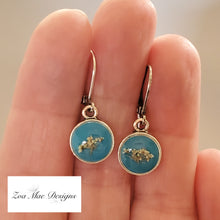 Load image into Gallery viewer, Tiny Queen Anne&#39;s Lace Earrings AS with Turquoise A
