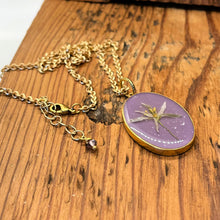 Load image into Gallery viewer, Long Grande Purple Wildflower Necklace
