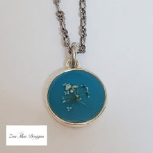Load image into Gallery viewer, Mini Queen Anne&#39;s Lace Necklace in AS with Tuquoise
