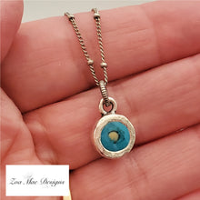 Load image into Gallery viewer, Antique Silver Mustard Seed Necklace held in hand.
