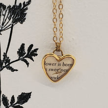 Load image into Gallery viewer, Poetry Heart Necklace in Antique Gold
