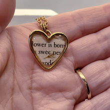 Load image into Gallery viewer, Poetry Heart Necklace in Antique Gold
