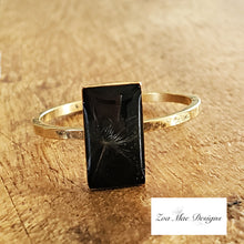 Load image into Gallery viewer, Dandelion Stacking Ring in size 8 gold.
