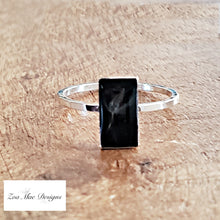 Load image into Gallery viewer, Dandelion Stacking Ring in size 9 silver.
