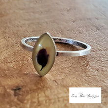 Load image into Gallery viewer, Redbud Ring in size 7 silver.
