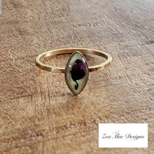 Load image into Gallery viewer, Redbud Ring in size 8 gold.
