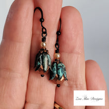 Load image into Gallery viewer, Petite Verdigris Earrings in Copper
