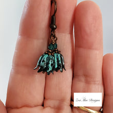 Load image into Gallery viewer, Petite Verdigris Earrings in Turquoise
