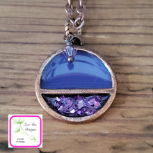 Load image into Gallery viewer, Cold Enamel Split Pendant Glitter Necklace
