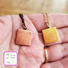 Load image into Gallery viewer, Mini Stamped Clay Square Vine Necklace
