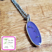 Load image into Gallery viewer, Long Grande Tiny Wildflowers on Purple Necklace
